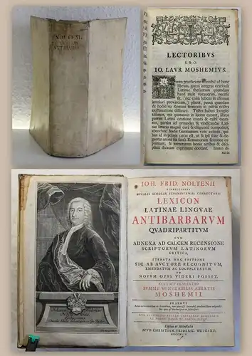 Nolte Joh. Frid. Noltenii Lexicon Latinae linguae 1744 Latein Lexikon mit Stich