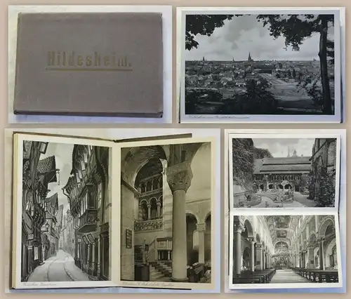 12 Ansichtskarten Postkarten Stadtansichten Hildesheim Niedersachsen um 1930 xz