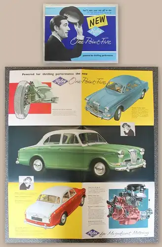Werbeprospekt Broschüre Riley One-Point-Five 1.5 Automobil Oldtimer 1958 xz