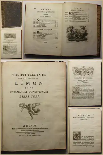 Trenta Limon sive urbanarum quaestionum. Libri tres 1782 Belletristik sf
