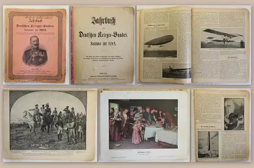 Jahrbuch des Deutschen Krieger-Bundes Kalender für 1913 illustriert Militaria xz