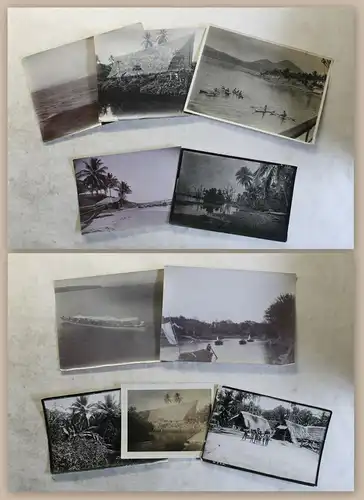 10 Orig. Fotografien um 1900 Südsee Yap Indonesien Neu-Guinea Eingeborene xz