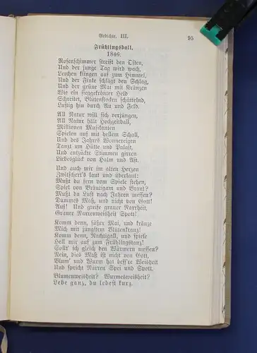Ernst Moritz Arndt 1. Teil Widmungs- Exemplar 1898 Belletristik Lyrik Drama js
