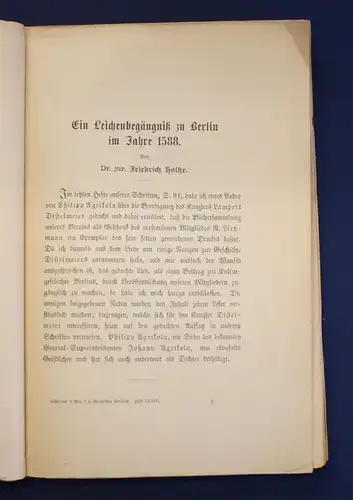 Schriften des Vereins für die Geschichte Berlins Heft XXXIII. ( 33 ) 1897  js