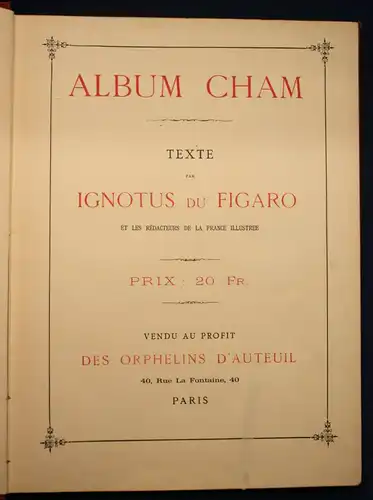 Album Chan Texte par Ignotus du Figaro o.J. Kunst Kultur französisch Grafik sf