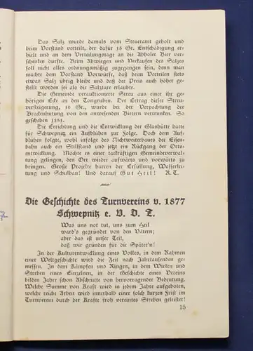 Festschrift zum 50 jährigen Bestehen des Turnvereins von 1877 Schwepnitz js