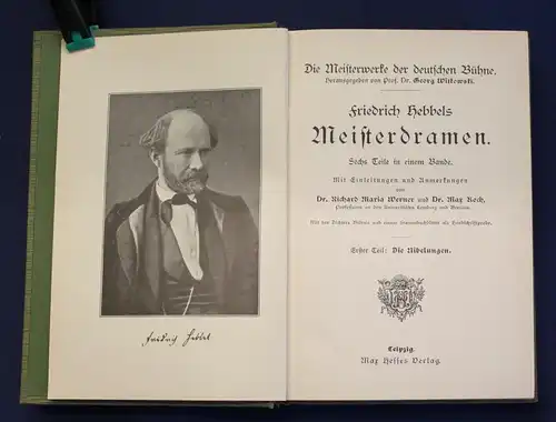 Friedrich Hebbels Meisterdramen um 1900 6 Bde in 1 Literatur Lyrik Gedichte js