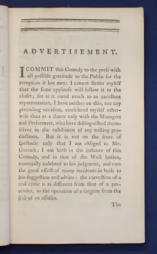 The Fashionable Lover a Comedy as it is Acted at the Theater- Royal 1772 js