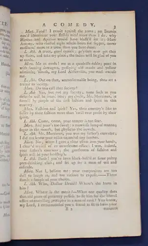 The Fashionable Lover a Comedy as it is Acted at the Theater- Royal 1772 js