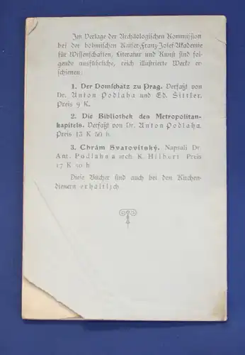 Podlaha Führer durch den Dom zu Prag 1908 Veitsdom Ortskunde Landeskunde js