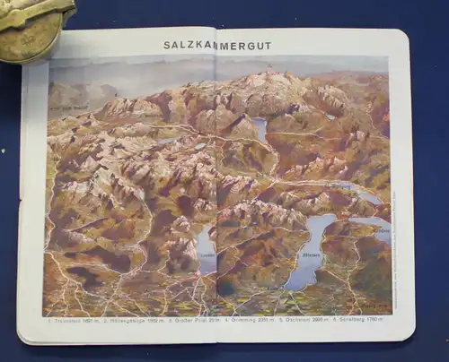 Das Land Oberösterreich 1930 Salzkammergut Karte Linz Ortskunde Landeskunde js