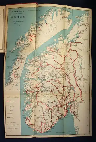 Bennett's Handbuch für Reisende in Norwegen 1926 Landeskunde Geografie sf