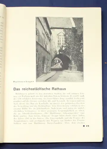 Führer durch das malerische Mühlhausen die alte Reichsstadt in Thüringen 1930 js