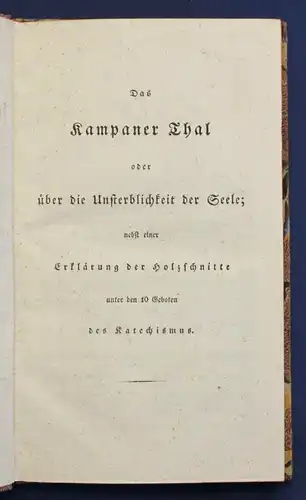 Jean Paul Sämmtliche Werke 40. Bd "Das Kampaner Thal" 1827 Klassiker sf