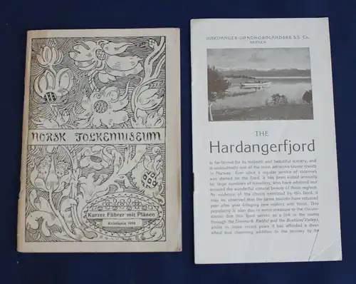 Konvolut 8 Prospekte Norwegen 1914- 1930 Ortskunde Landeskunde Nordeuropa js