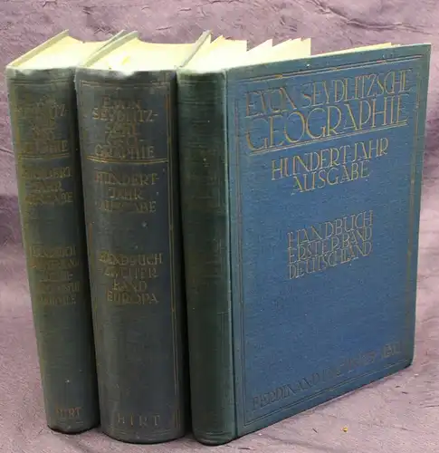 Krause/ Reinhard E. von Seydlitz'sche Geographie 3 Bde 1925 Europa Geschichte sf