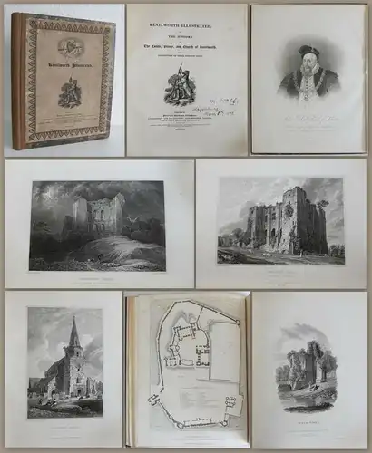 Kenilworth Illustrated. The History of the Castle 1821 England Warwickshire -xz