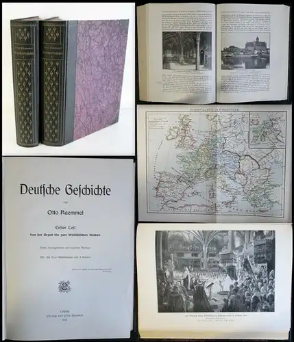Kaemmel - Deutsche Geschichte 1911 in 2 Bänden - Urzeit bis Anfang 20. Jh. -xz