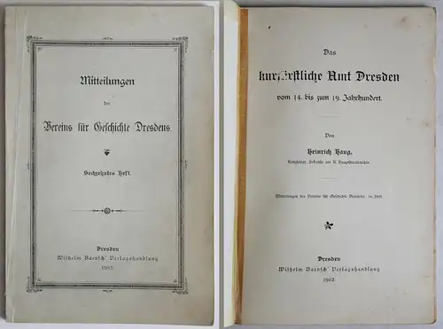 Haug: Das kursächsische Amt Dresden vom 14. bis zum 19. Jahrhundert -1902 - xz