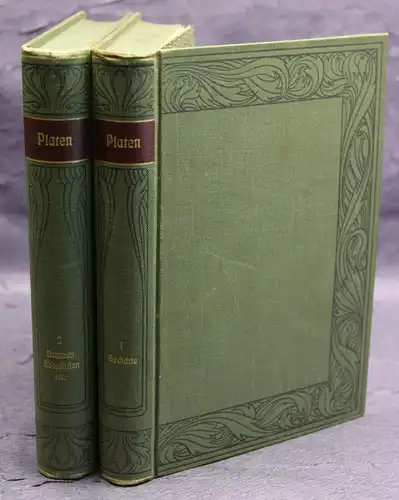 Wolff/Schweizer Platens Werke 2 Bde 1920 Belletristik Klassiker Weltliteratur sf