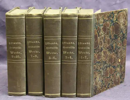 A.W. Ifflands theatralische Werke 10 in 5 Bde 1858 Belletristik Klassiker sf