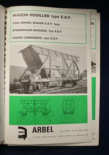 Arbel Industrie Wagon- Katalog ca. 1980 Wirtschaft Handel Politik Züge js