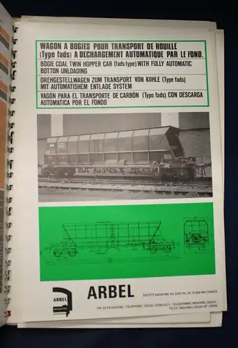 Arbel Industrie Wagon- Katalog ca. 1980 Wirtschaft Handel Politik Züge js