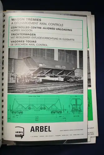 Arbel Industrie Wagon- Katalog ca. 1980 Wirtschaft Handel Politik Züge js