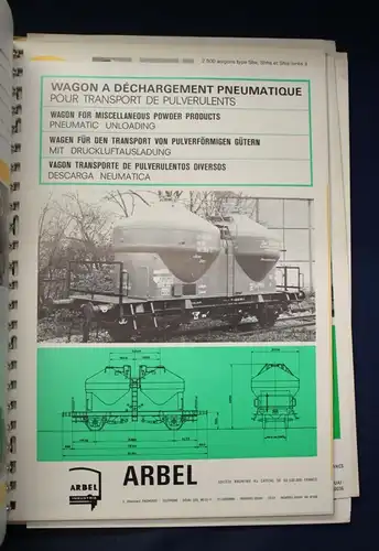 Arbel Industrie Wagon- Katalog ca. 1980 Wirtschaft Handel Politik Züge js