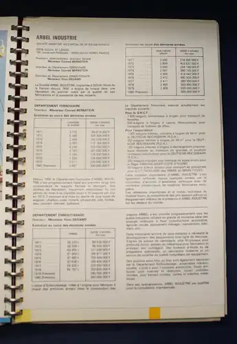 Arbel Industrie Wagon- Katalog um 1983 Wirtschaft Handel Politik Züge js