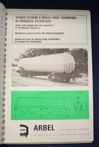 Arbel Industrie Wagon- Katalog um 1983 Wirtschaft Handel Politik Züge js