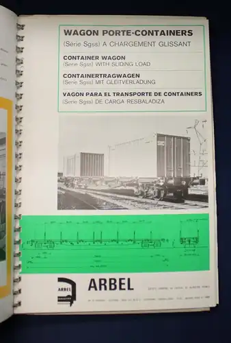 Arbel Industrie Wagon- Katalog um 1983 Wirtschaft Handel Politik Züge js