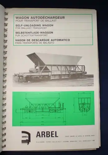 Arbel Industrie Wagon- Katalog um 1983 Wirtschaft Handel Politik Züge js