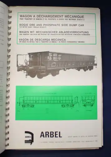 Arbel Industrie Wagon- Katalog um 1983 Wirtschaft Handel Politik Züge js