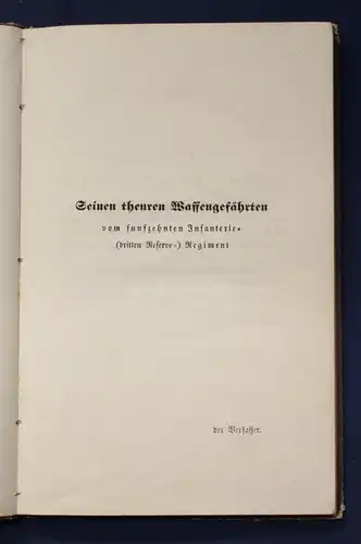 Das Lied vom Fünfzehnten Regiment Seine theuren Waffengefährten 1844 selten js