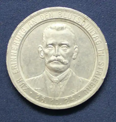 Medaille Striegau/ Schweidnitz 1926 Blutsonntag Geschichte Militaria Militär sf