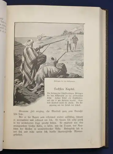 Zobelitz Das versunkene Goldschiff 1898 Kunstleder-Handeinband Georg Schuster sf