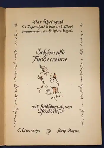 Or. Broschur Schöne alte Kindereime Das Rheingold Nr. 201 Bildband js