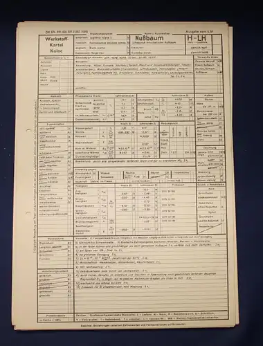 Koloc Werkstoff- Kartei Holz Grundmappe 37 Tafeln Beschreibungen Eigenschaft js