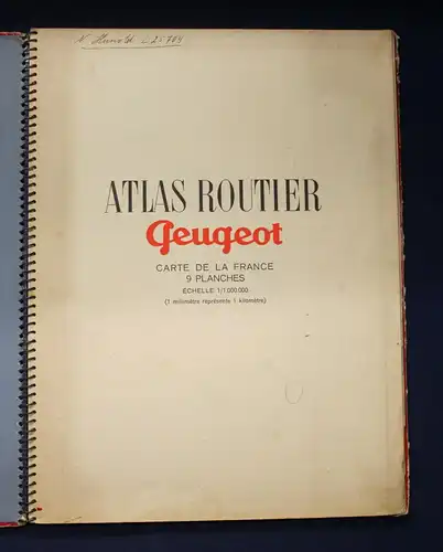 Peugot Atlas Routier Carte de La France Echelle 1/1.000.000 Ortskunde Länder js