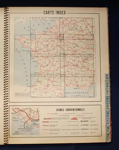 Peugot Atlas Routier Carte de La France Echelle 1/1.000.000 Ortskunde Länder js