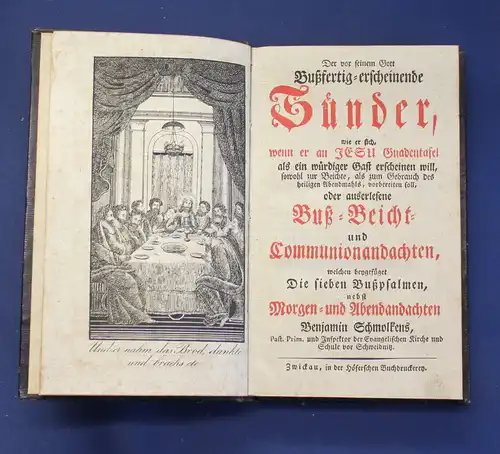 Der von einem Gott Bußfertig= erscheinende Sünder, Communionandachten 1790 js