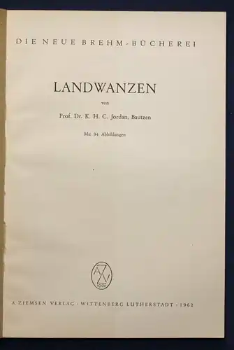 Jordan Landwanzen 1962 Naturwissenschaften Schädlinge Tiere Wissen Studium sf