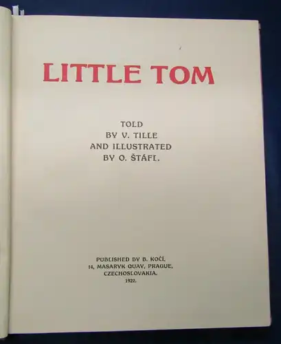 Tille Little Tom 1922 englisches Kinderbuch Belletristik Geschichten Bilder