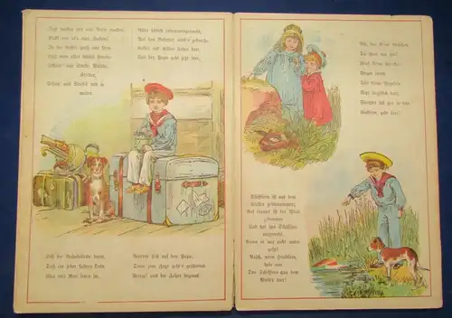 Neue Bilder und Reime um 1895 Belletristik Kinderbuch Geschichten