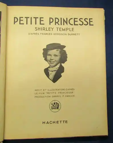 Petite Princesse Sherley Temple  1939 französisches Kinderbuch bereits verfilmt