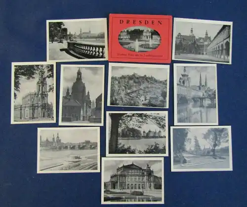 3 original Fotobriefchen von Dresden, Schloß Moritzburg, Dom Meißen um 1955 sf