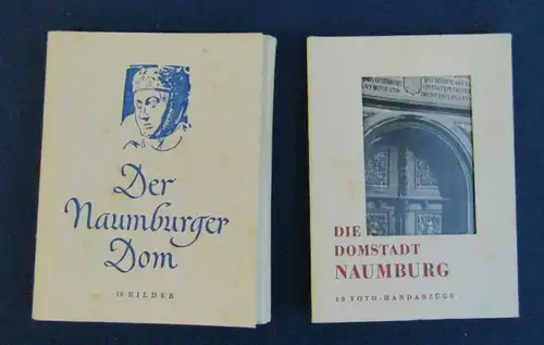 2 original Fotobriefchen von Der Naumburger Dom & Domstadt Naumburg um 1955 sf