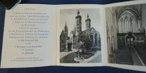 2 original Fotobriefchen von Der Naumburger Dom & Domstadt Naumburg um 1955 sf