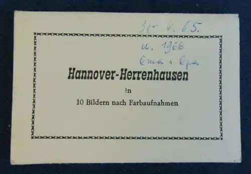 Leporello mit 10 Farbfotos von Hannover-Herrenhausen Geografie Ortskunde sf